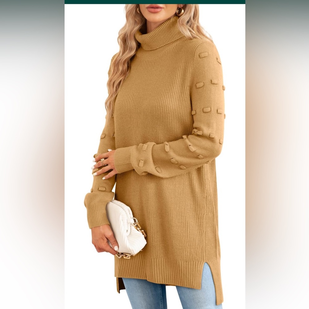 Light brown turtle neck sweater